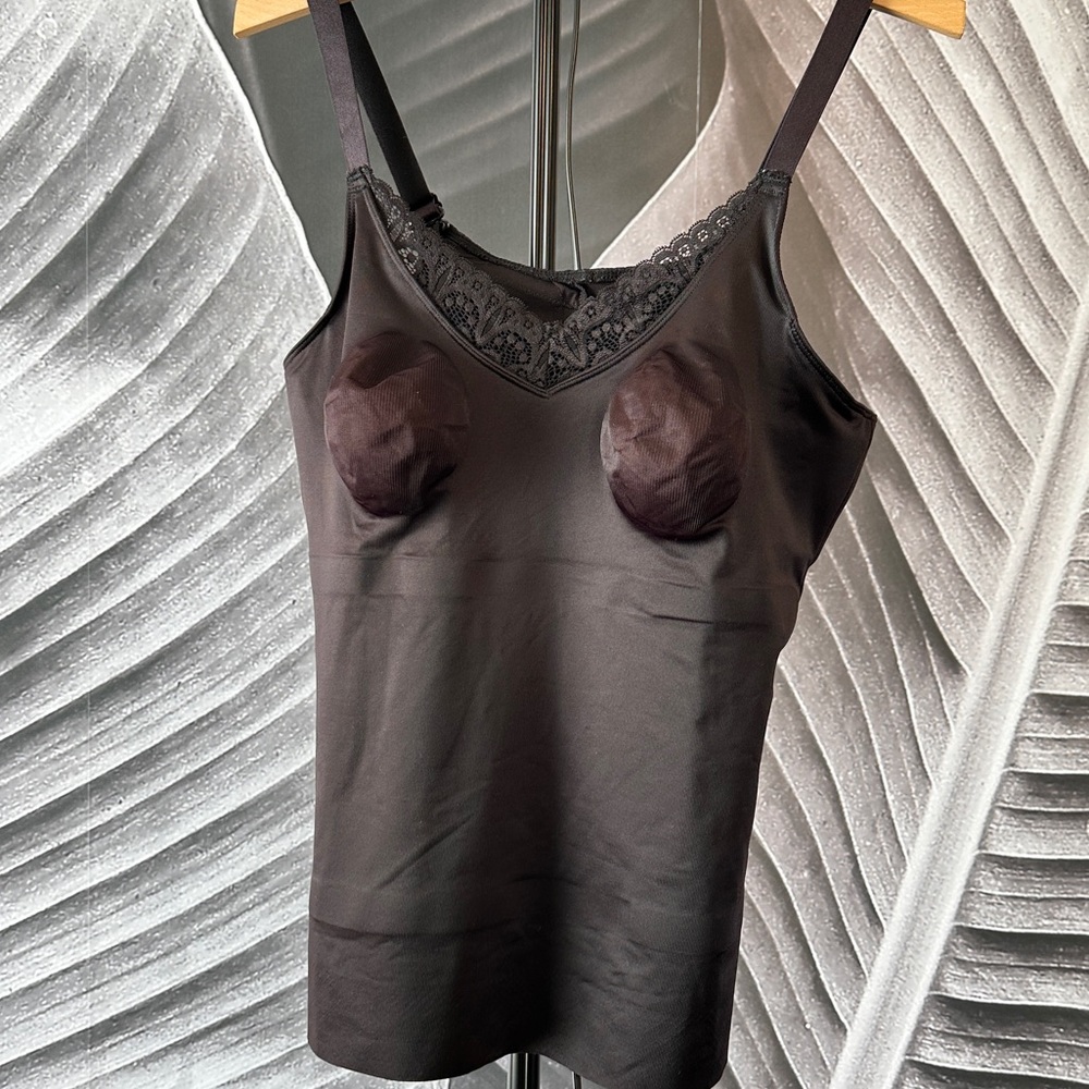 Ruby Ribbon Sz 36 Camisole Bra Shapewear Wine Almost Black